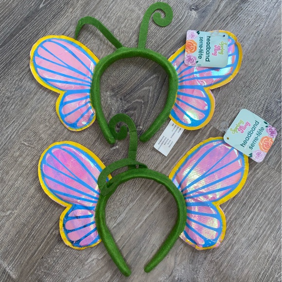 Halloween Shiny Holographic Rave Festival Butterfly Spring Headband listing for1 - Picture 3 of 8